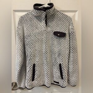Simply‎ Southern Cozy Black and White Fleece Pullover